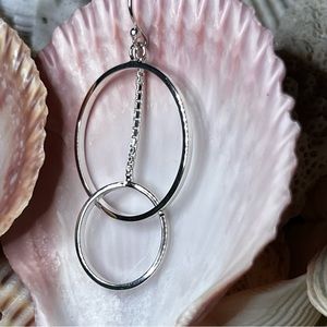 Sterling Silver double hoop earrings